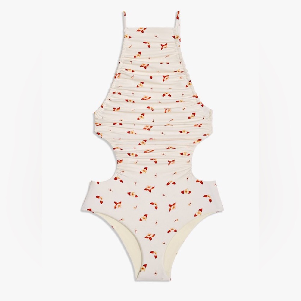 WEWOREWHAT Liv Cut Out One Piece Bathing Suit -Medium
